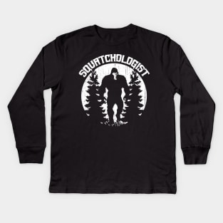 Bigfoot Squatchologist Kids Long Sleeve T-Shirt